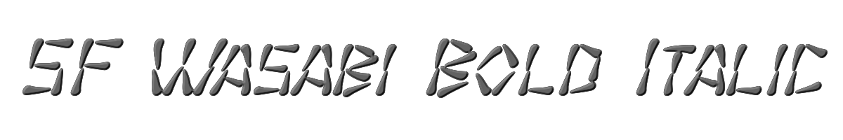 SF Wasabi Bold Italic 