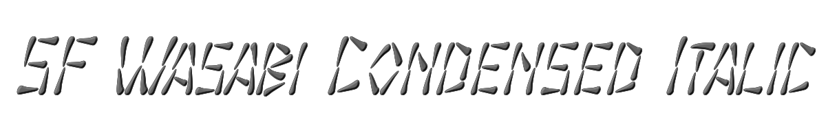 SF Wasabi Condensed Italic 