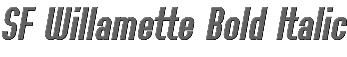 SF Willamette Bold Italic 