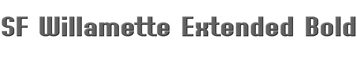 SF Willamette Extended Bold 