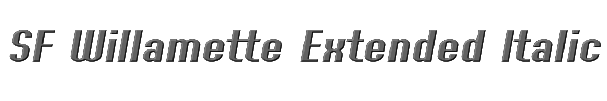 SF Willamette Extended Italic 