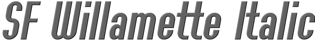 SF Willamette Italic 