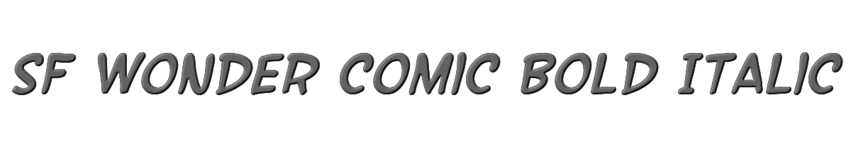 SF Wonder Comic Bold Italic 