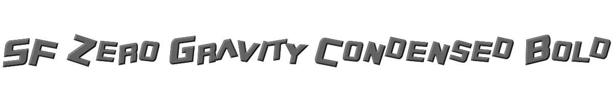 SF Zero Gravity Condensed Bold Italic 