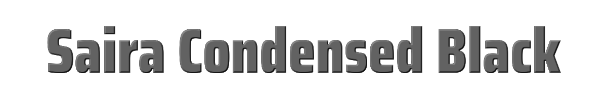 Saira Condensed Black 