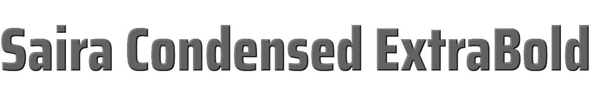 Saira Condensed ExtraBold 