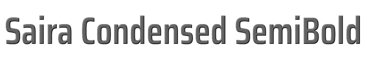 Saira Condensed SemiBold 