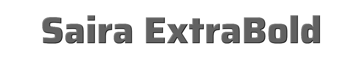Saira ExtraBold 