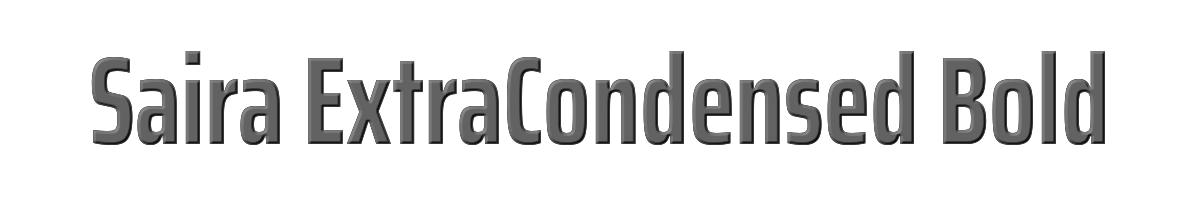 Saira ExtraCondensed Bold 