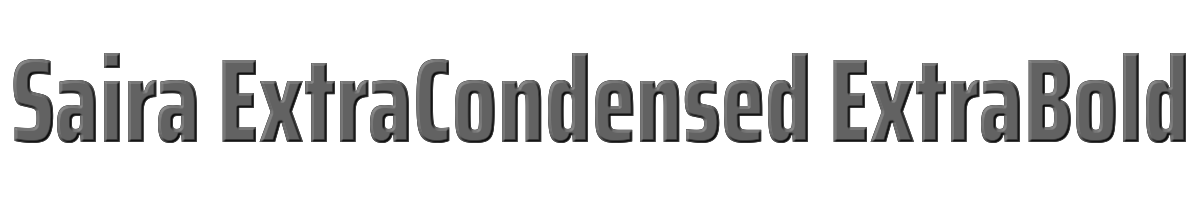 Saira ExtraCondensed ExtraBold 