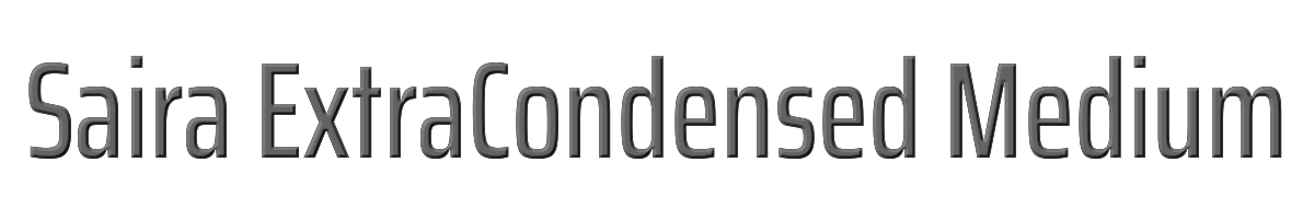 Saira ExtraCondensed Medium 