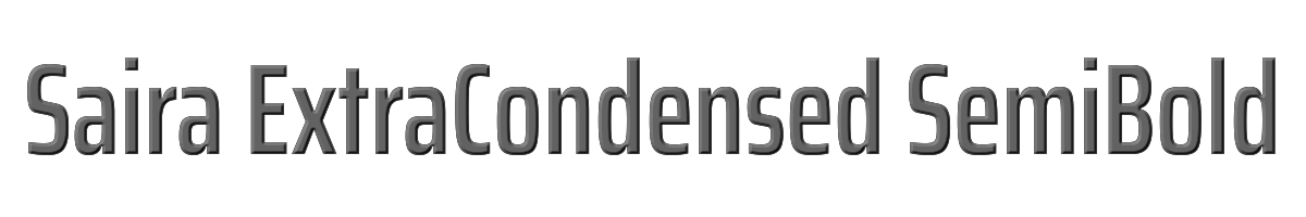 Saira ExtraCondensed SemiBold 