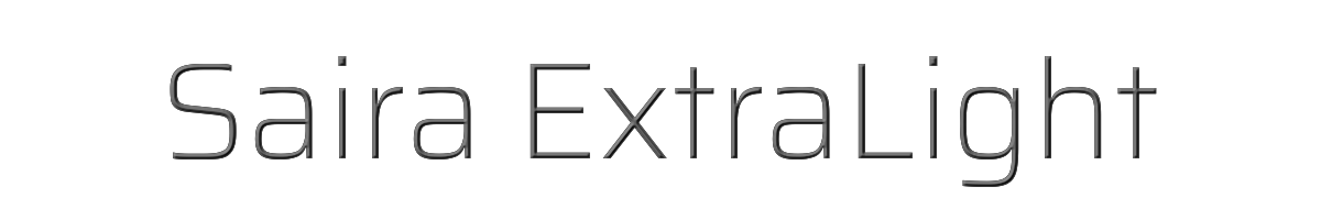Saira ExtraLight 