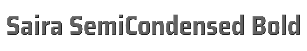 Saira SemiCondensed Bold 