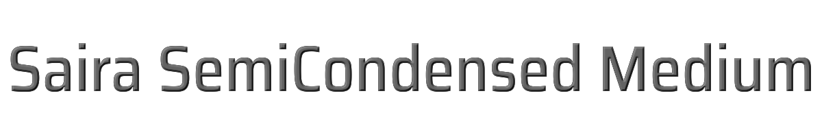Saira SemiCondensed Medium 