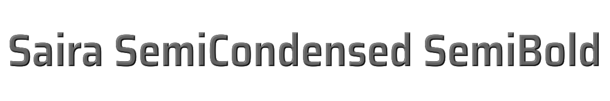 Saira SemiCondensed SemiBold 