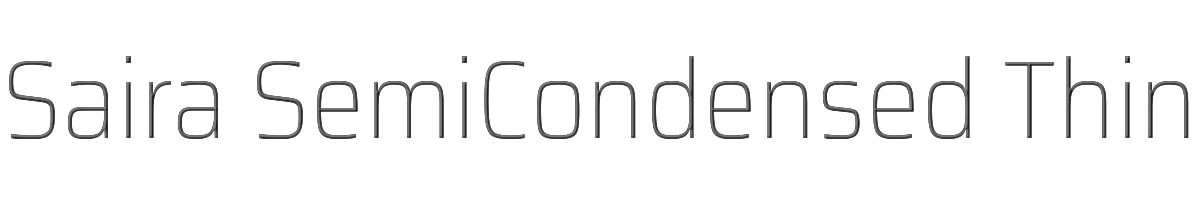 Saira SemiCondensed Thin 
