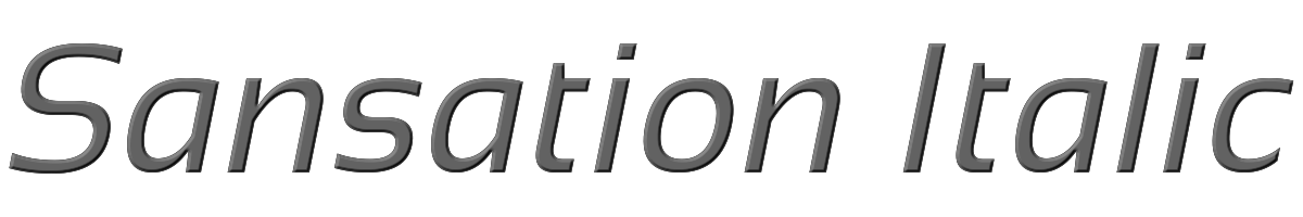 Sansation Italic 