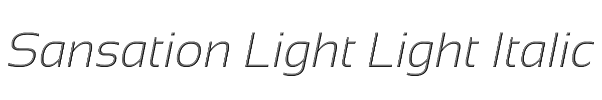 Sansation Light Light Italic 