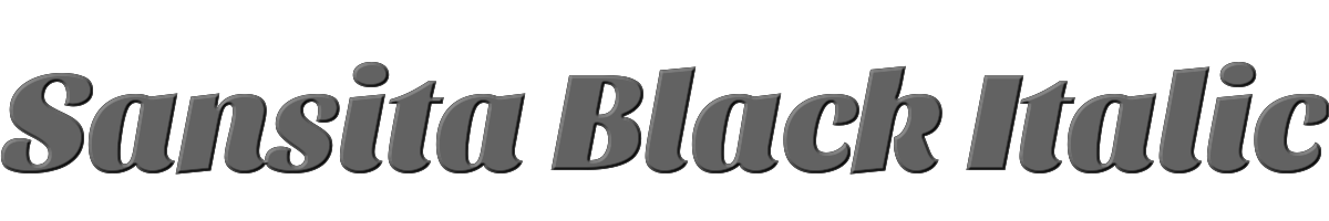 Sansita Black Italic 