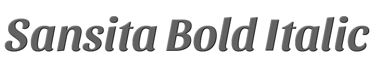 Sansita Bold Italic 