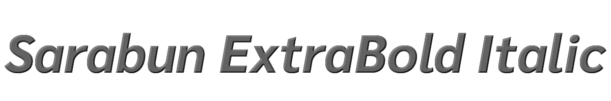 Sarabun ExtraBold Italic 