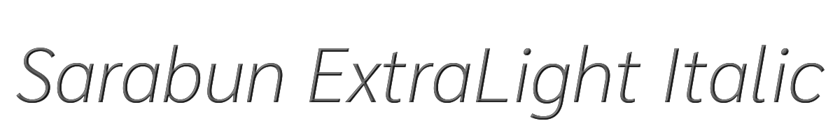 Sarabun ExtraLight Italic 