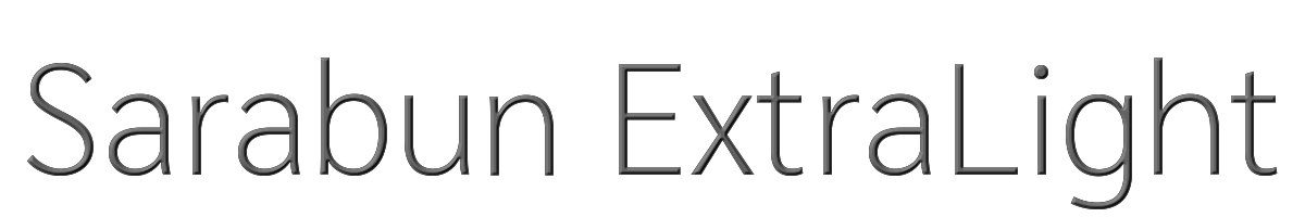 Sarabun ExtraLight 