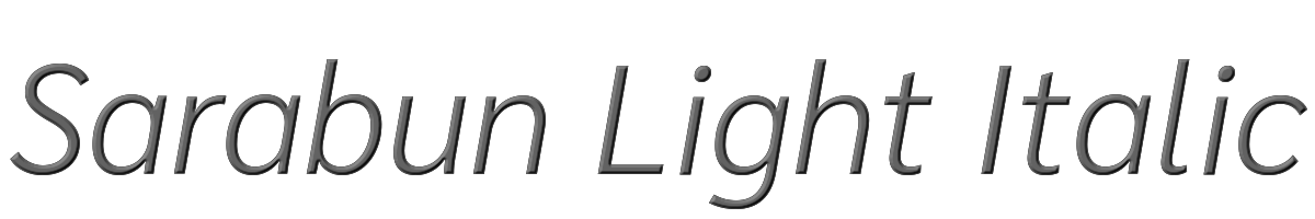 Sarabun Light Italic 