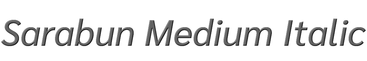 Sarabun Medium Italic 