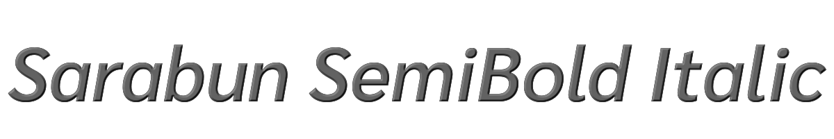 Sarabun SemiBold Italic 