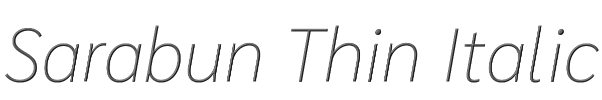 Sarabun Thin Italic 