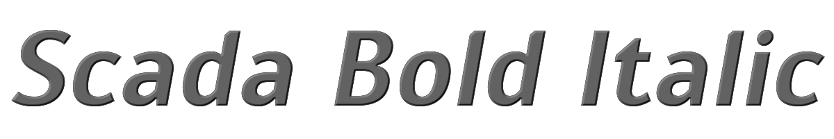 Scada Bold Italic 