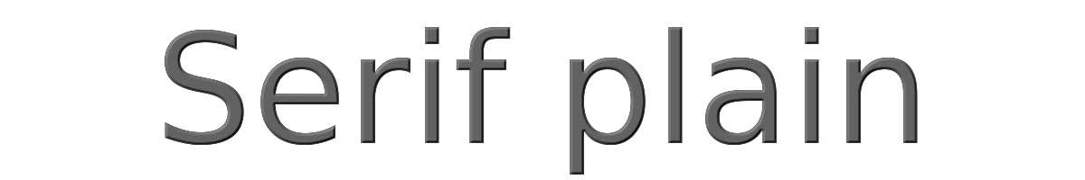 Serif plain 