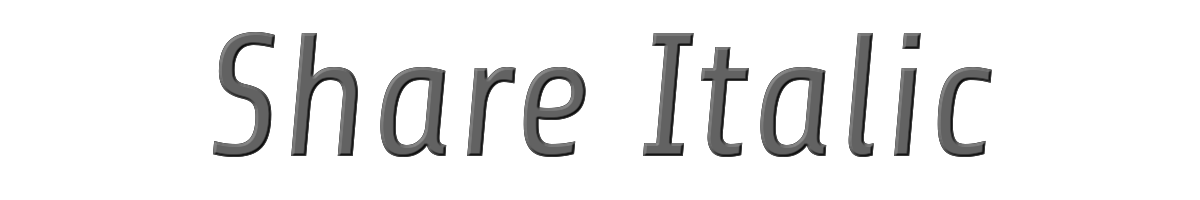 Share Italic 