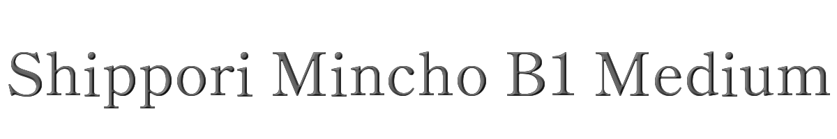 Shippori Mincho B1 Medium 