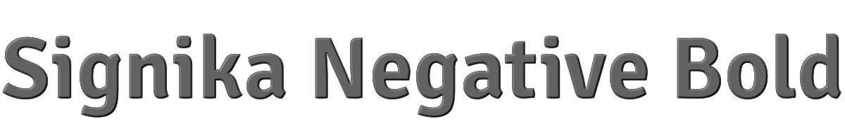 Signika Negative Bold 