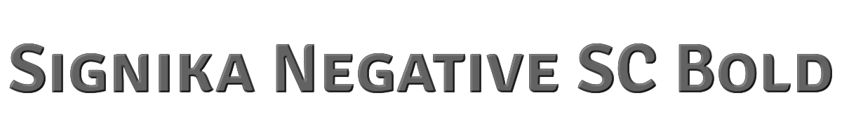 Signika Negative SC Bold 