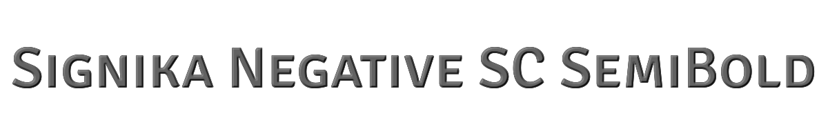 Signika Negative SC SemiBold 