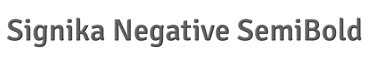 Signika Negative SemiBold 