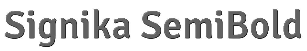 Signika SemiBold 