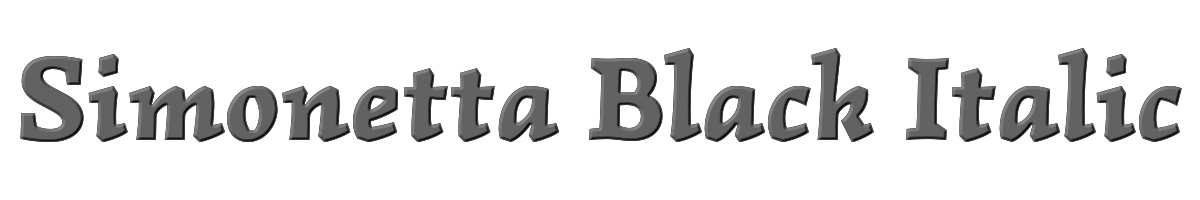 Simonetta Black Italic 