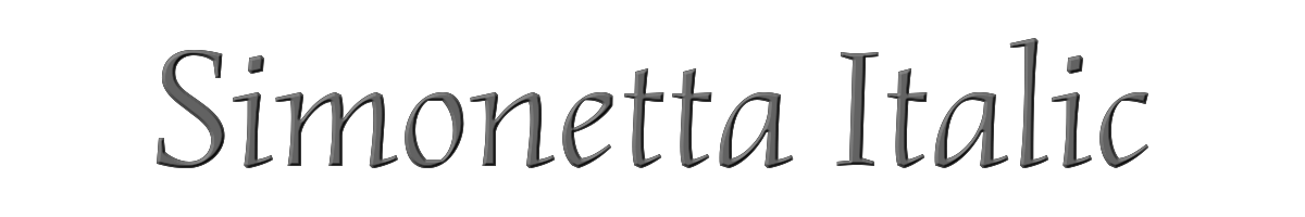 Simonetta Italic 