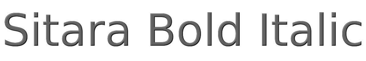 Sitara Bold Italic 