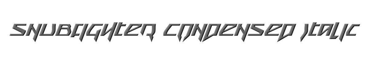 Snubfighter Condensed Italic 