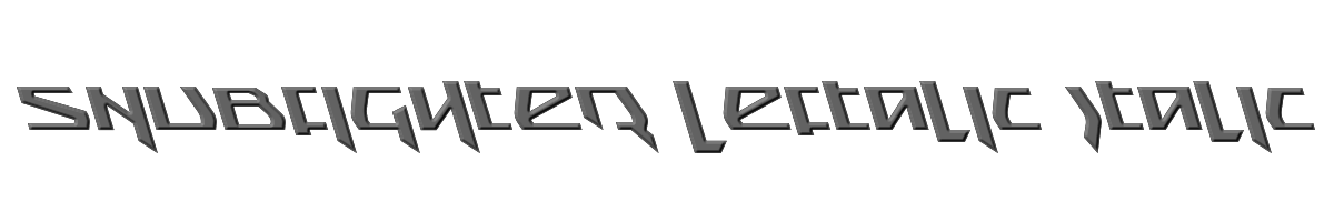 Snubfighter Leftalic Italic 