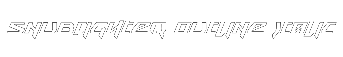 Snubfighter Outline Italic 