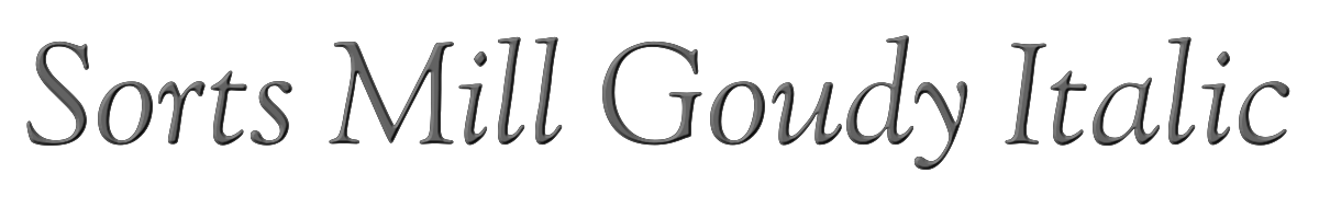 Sorts Mill Goudy Italic 