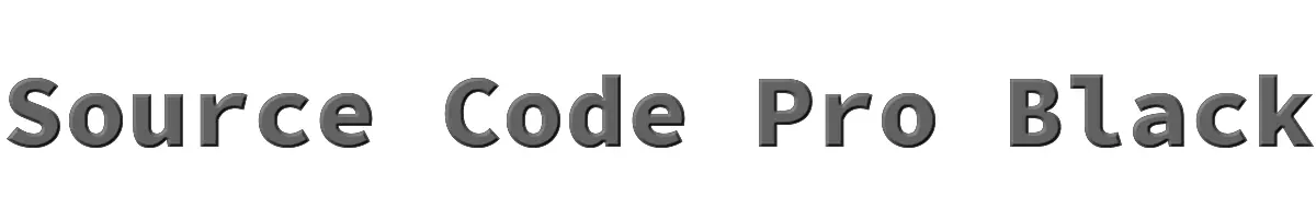 Source Code Pro Black 