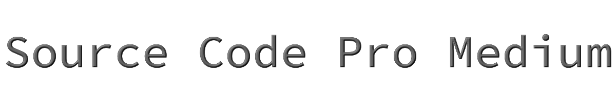 Source Code Pro Medium 